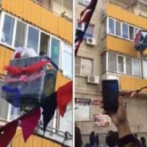 Жаңа түскен келінді қайын жұрты үшінші қабатқа кранмен көтерді (ВИДЕО)