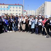 Қарағандыдағы Достық үйінің маңайына 100 көшет отырғызылды