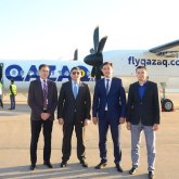 Qazaq air әуекомпаниясының жаңа ұшағы Шымкентке келіп қонды