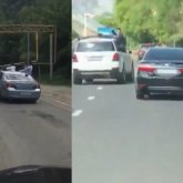 Мектеп бітіруші түлектер жол үстінде тағы да ереже бұзды