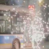 Байланыс сымы үзіліп, троллейбустан өрт шыққан