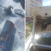 Шымкентте күннің ыстығынан көліктің газ балоны жарылды