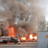 Алматы облысында газ құю станциясы өртеніп, 2 адам зардап шекті