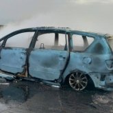 Автожолда сиырмен соқтығысқан көлік толықтай өртеніп кетті