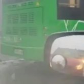 Алматыда автобус пен жеңіл көлік соғылып, бір адам қаза тапты