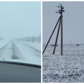 Жамбыл облысында қар жауды (ВИДЕО)