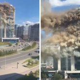 Астананың қақ ортасындағы көпқабатты тұрғынүй отқа оранды