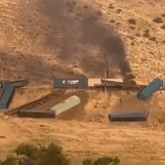 Түркістан облысында жүк пойызы рельстен шығып кетті (ВИДЕО)