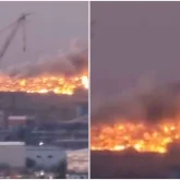 Астанада қоқыс полигоны өртеніп жатыр (ВИДЕО)