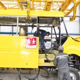 «QazTehna»​​​​​​​ зауытының мамандары автобус қалай құрастырылатынын көрсетті