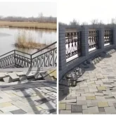 «2 млрд теңге жұмсалған»: Қостанайда жағалау тастары опырылып, қирап жатыр (ВИДЕО)