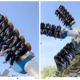 Алматыда адамдар отырған аттракцион әуеде тоқтап, демалушылар түсе алмай қалды (ВИДЕО)