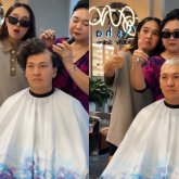 «Арманы орындалды»: Жанар Айжанова күйеубаласының шашын өз қолымен алып тастады (ВИДЕО)