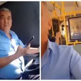 «Көзіңді жоғалт»: Алматыда автобус жүргізушісі мен жолаушы жанжалдасып қалды (ВИДЕО)