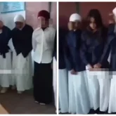 «Қараудың өзі жиіркенішті»: Мұғалім хиджаб киген оқушыларды көпшіліктің көзіне аяусыз ұрысқан (ВИДЕО)