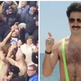 «Бораттың киімін киіп келген»: «Қайрат» матчында «Брюггенің» жанкүйерлері қамауға алынды (ВИДЕО)