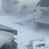 Ақтөбе-Атырау тасжолында бірден 10 көлік соқтығысты