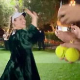 «Қамзол киген сары қыз»: Дубайда Елена Рыбакинаға қазақтың ұлттық киімі сыйға тартылды (ВИДЕО)