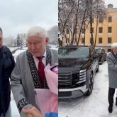 «Өмір бойы тапал көлік мініп едім»: Танымал кәсіпкер Асқар Жұмаділдаевқа темір тұлпар сыйлады (ВИДЕО)