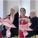 «Құдайдан тілеп алған қызыңа»: Димаштың әжесі Қарақат Әбілдинаның қызына сыйлық тарту етті (ВИДЕО)