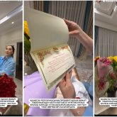 «Бұл не деген бақыт»: Қарақат Әбілдина Президенттен құттықтау хат алғанын көрсетті (ВИДЕО)