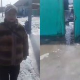 Семейде жаңа асфальттың кесірінен үйлерді су басты