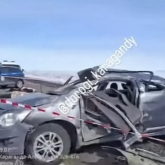 Қарағандыда жантүршігерлік жол апатынан 3 адам қаза тапты (ВИДЕО)