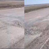 Қостанайда шұрық-тесік жолдың кесірінен көлікке зақым келген
