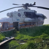 Павлодарда 13 адам отырған тікұшақ апатты жағдайда қонды