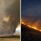 Қарағанды облысында ірі табиғи өрт сөндіріліп жатыр (ВИДЕО)