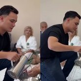 «Одан кішірейіп кетпейсің»: Әли Оқапов қайын жұртында үлкендерге қызмет көрсетті (ВИДЕО)