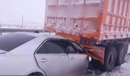 Павлодар облысында жеңіл көлік жүк көлігіне соқтығысып, екі адам қаза тапты