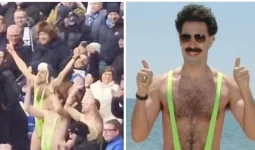 «Бораттың киімін киіп келген»: «Қайрат» матчында «Брюггенің» жанкүйерлері қамауға алынды (ВИДЕО)