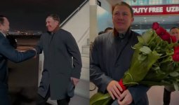 Геннадий Головкинді Ташкент әуежайында салтанатты түрде қарсы алды (ВИДЕО)