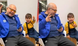 «Өзінен аумай қалған»: Уәлибек Әбдрайымов немересін көпшілікке көрсетті