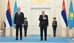 Ақордада Сербия Президенті Александр Вучичті қарсы алу рәсімі өтті
