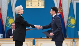 Қасым-Жомарт Тоқаев пен Александр Вучич Бірлескен мәлімдеме қабылдады