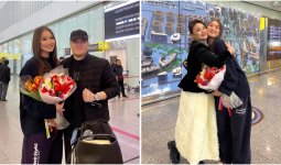 «Қуанышымды жеткізе алмай тұрмын»: Тұрсынбек пен Мөлдір үлкен қыздарын Дубайдан күтіп алды (ВИДЕО)