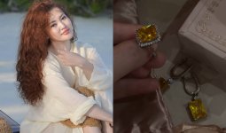 «Хаты жүрегіме батты»: Ерке Есмахан күйеуінен ауыр сөз естіген әйелге бриллиант сыйлады (ФОТО)