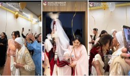 «Енем ақ жаулықты өзі салды»: Жанболат пен Жазираның шаңырағына келін түсті (ВИДЕО)