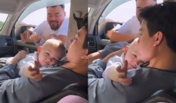 «Жақсы әке болатынына күмән жоқ»: Димаштың балажандығы көпті тәнті етті (ВИДЕО)