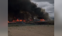 Қонаев қаласында алапат өрт болып жатыр (ВИДЕО)