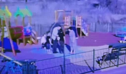 Қарағандыда балалар алаңында ер адам баланы тұншықтырып, итеріп жіберген (ВИДЕО)