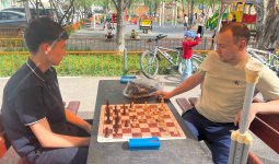 Астанада Бірлік күніне орай өткен аула турнирінде тұрғындар шахмат тақтасында бас қосты