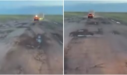 «Жөндеуге бөлінген ақша қайда?»: Қарағанды-Жезқазған тасжолындағы көрініс желіні шулатты (ВИДЕО)