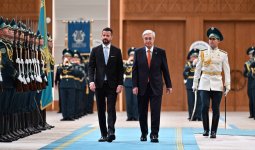 Тоқаев Тәуелсіздік сарайында Черногория Президентін қарсы алды