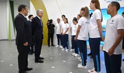 Президент Burabay Arena спорт сарайына барып, облыстың танымал спортшыларымен әңгімелесті