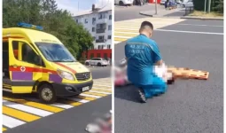 Павлодарда жедел жәрдем көлігі жаяу жүргіншіні қағып кетті
