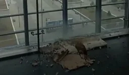 Астанадағы Нұрлы жол вокзалының төбесі опырылып түсті (ВИДЕО)