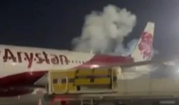 Алматыда FlyArystan ұшағынан өрт шығып, бір адам зардап шекті